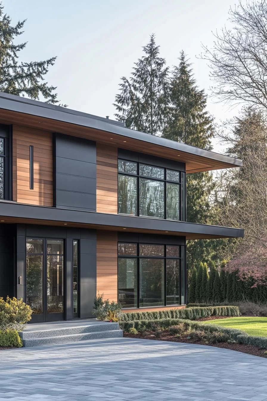 A Sleek Home Tucked Among Pine Trees