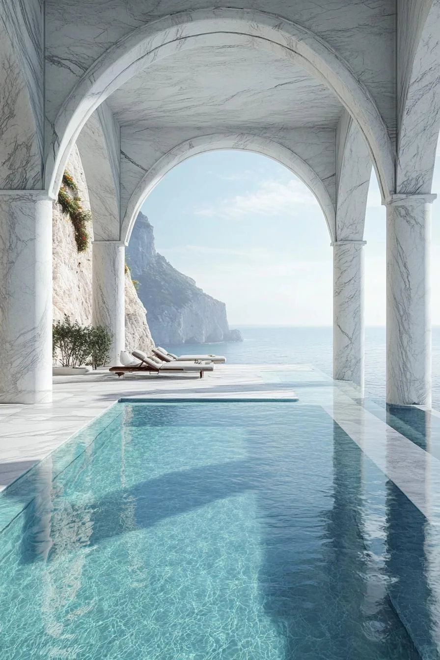 Marble Design Overlooking the Sea