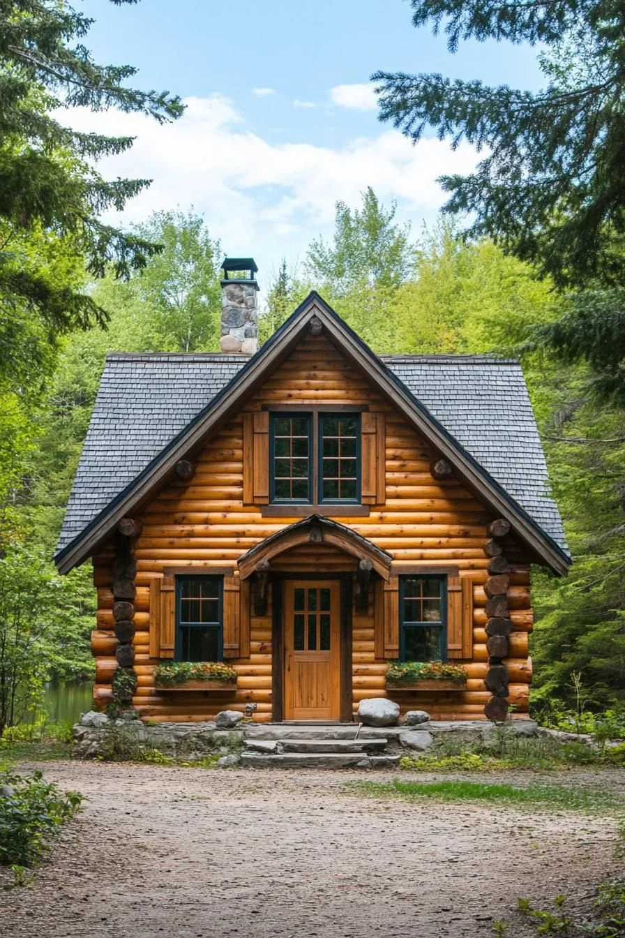 A Log Cabin Escape in the Woods