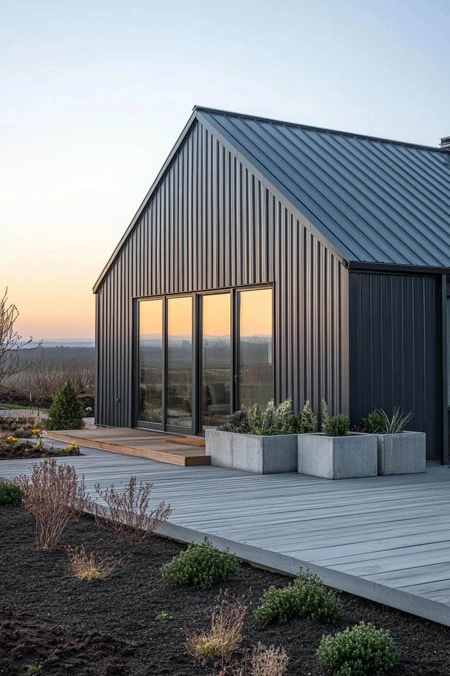 Gabled Barn House With Forest Views