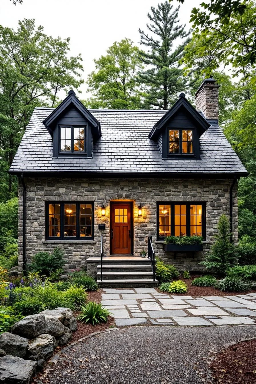 Cozy Stone Cottage with Peekaboo Dormers