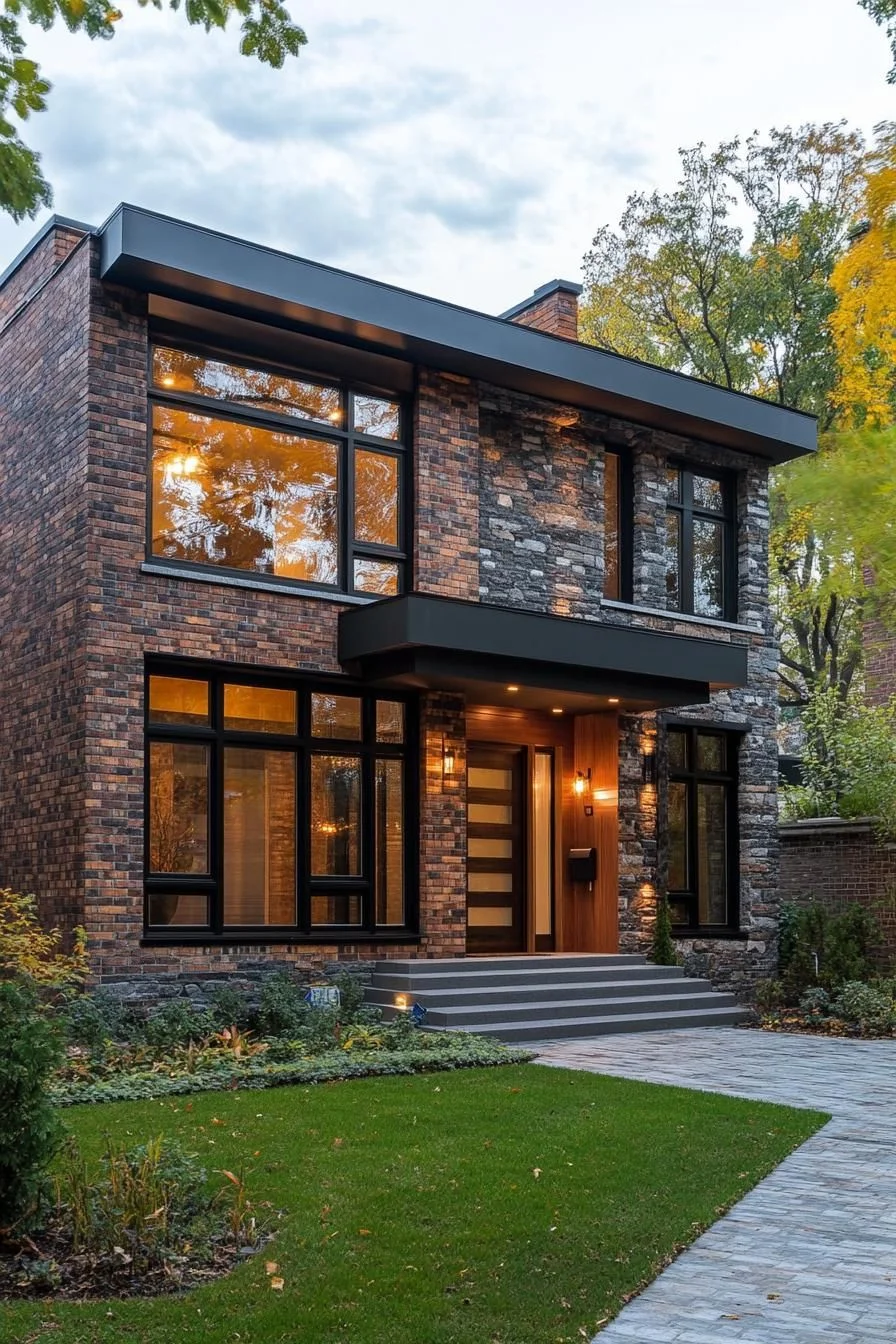 Elegant Brick Facade Exterior