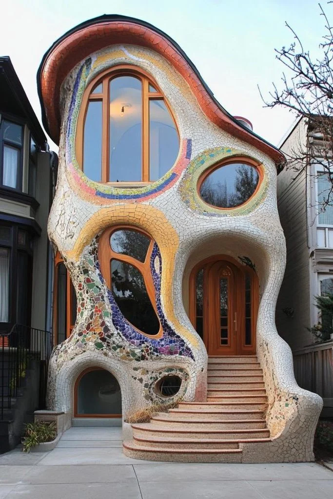 A Whimsical Home With a Wobbly Shape