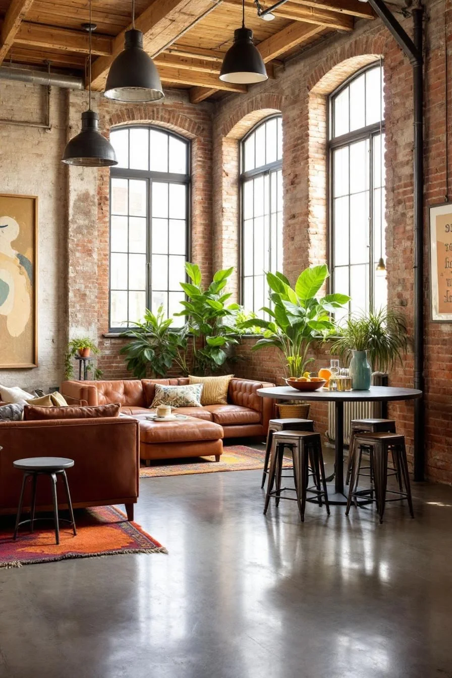 A Leafy Brick Loft Extravaganza