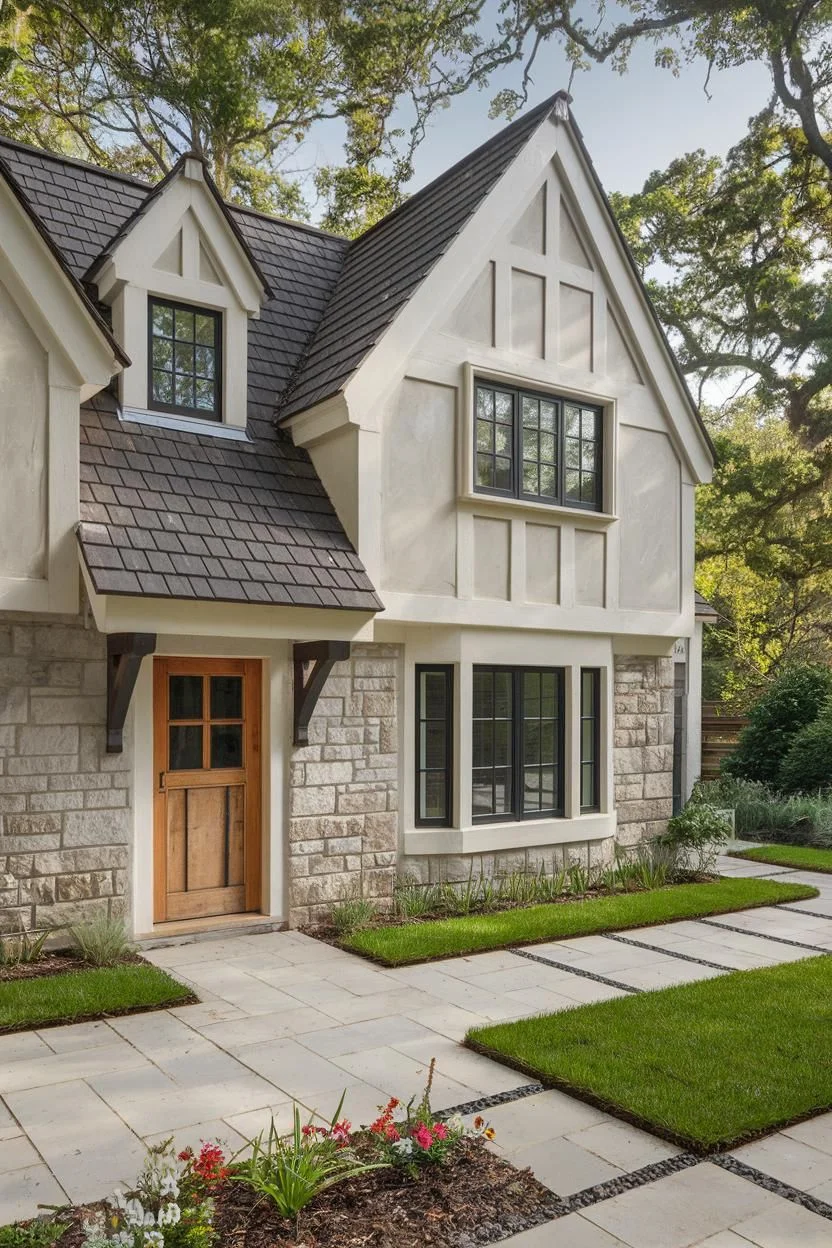 Stone Cottage Laced with Timber Accents