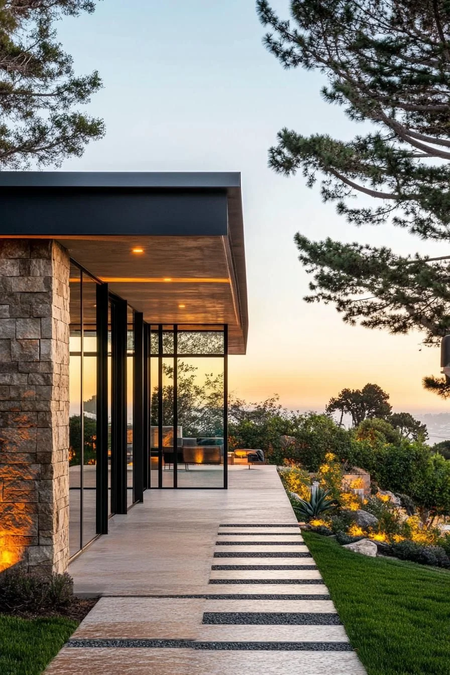 Seaside Home Design at Sunset
