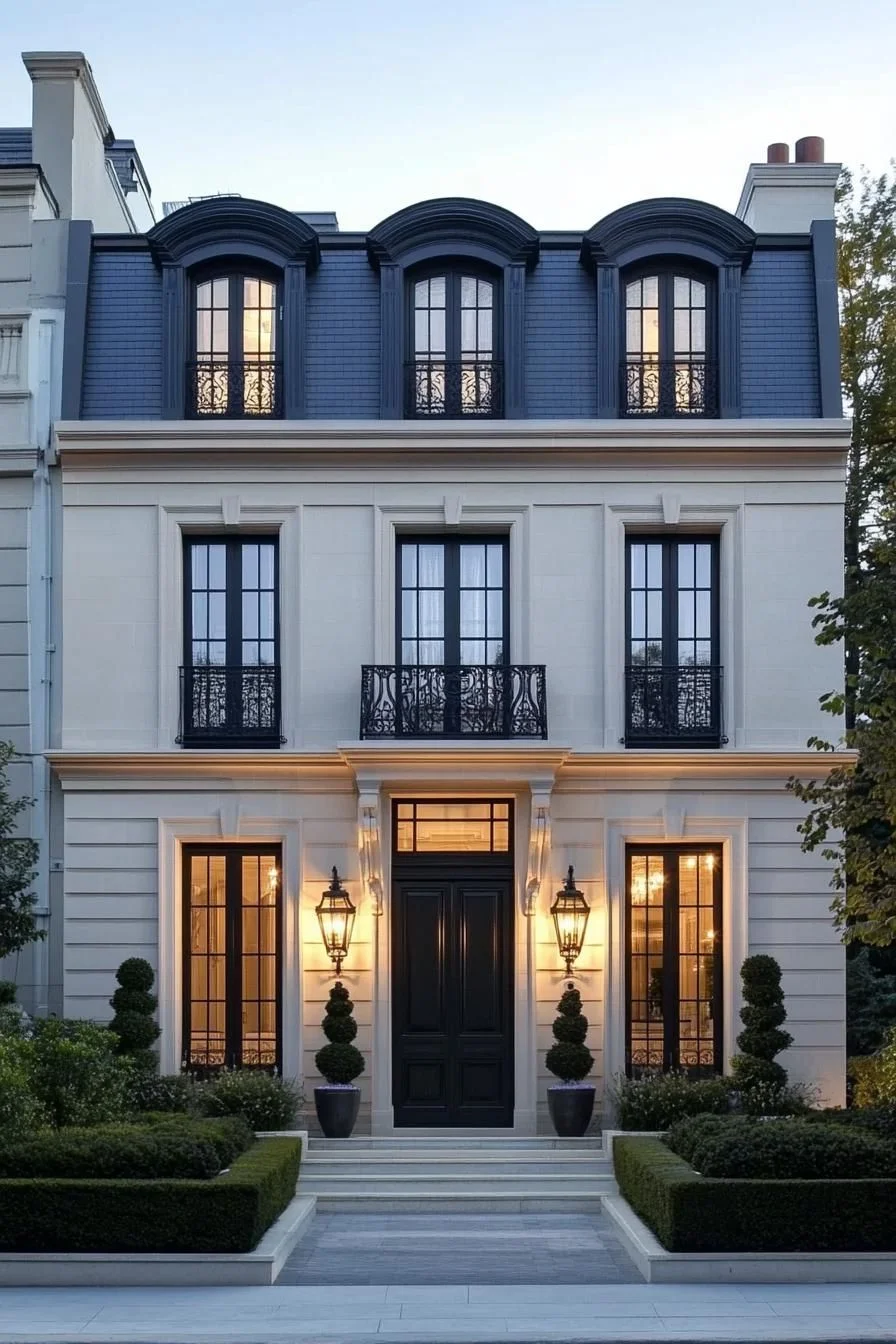 Elegant Neoclassical Front Facade