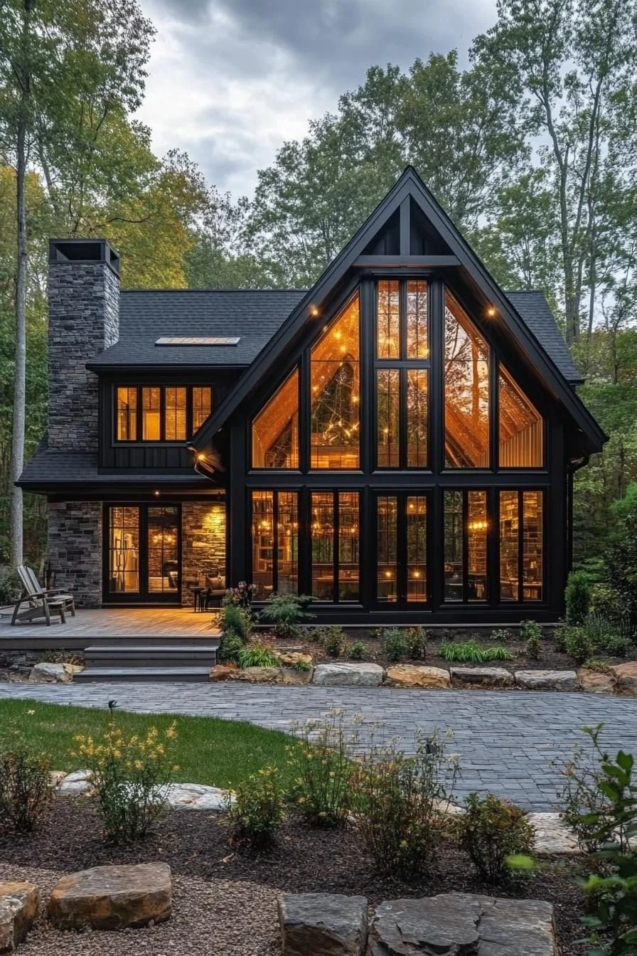 Gable House Twinkling at Twilight