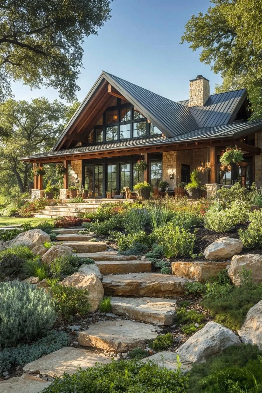 Timberland Retreat With Stone Accents
