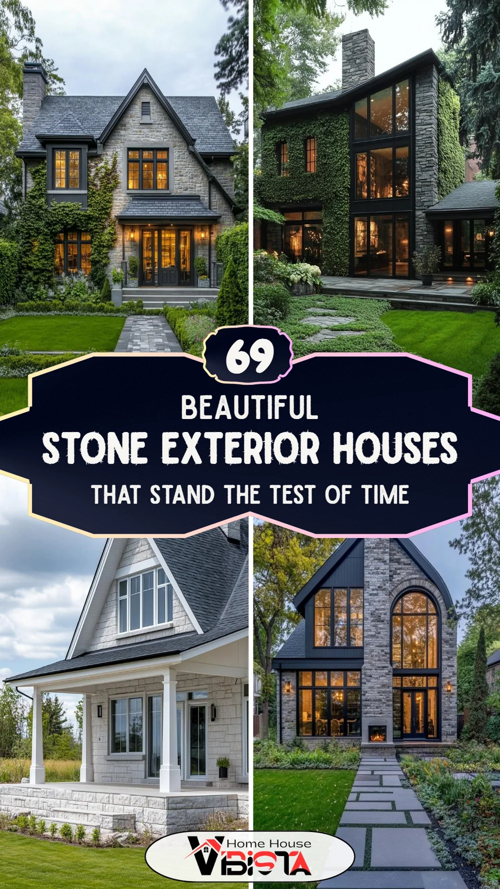 69 Beautiful Stone Exterior Houses That Stand the Test of Time