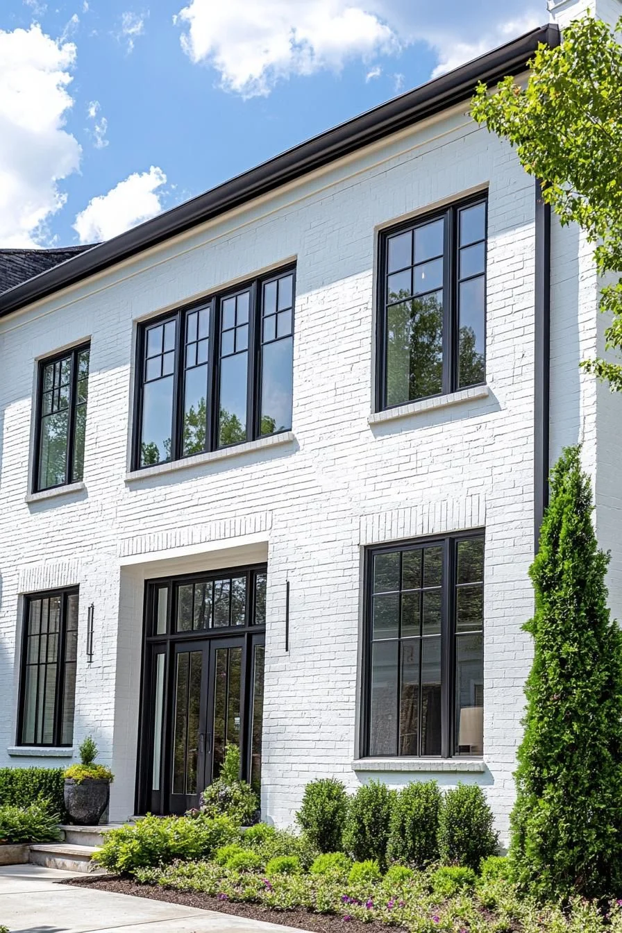 Subtle Elegance and Greenery on a White House