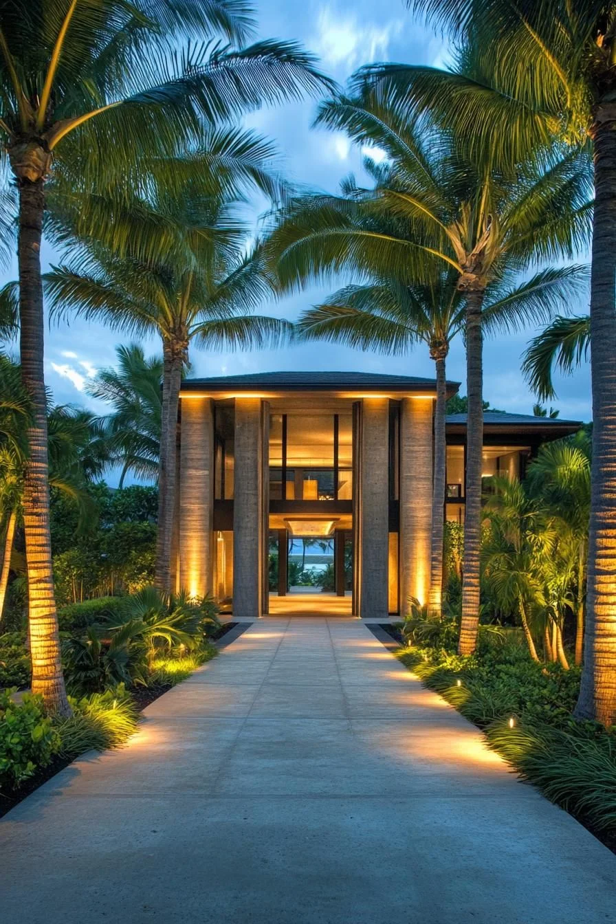 Tropical Entryway into the Villa