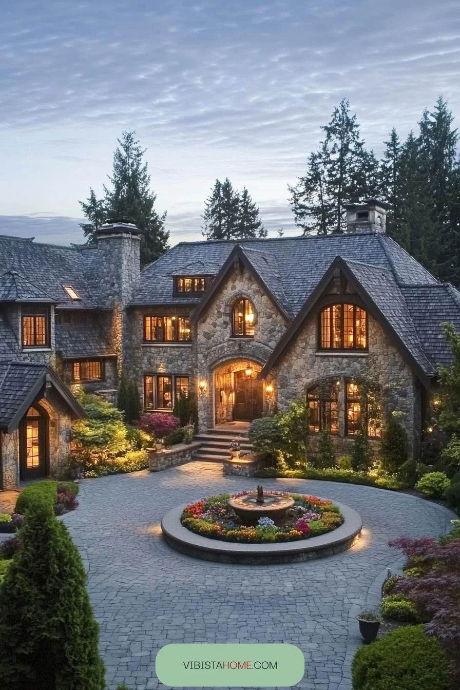 Garden Glory Beside a Stone Storybook