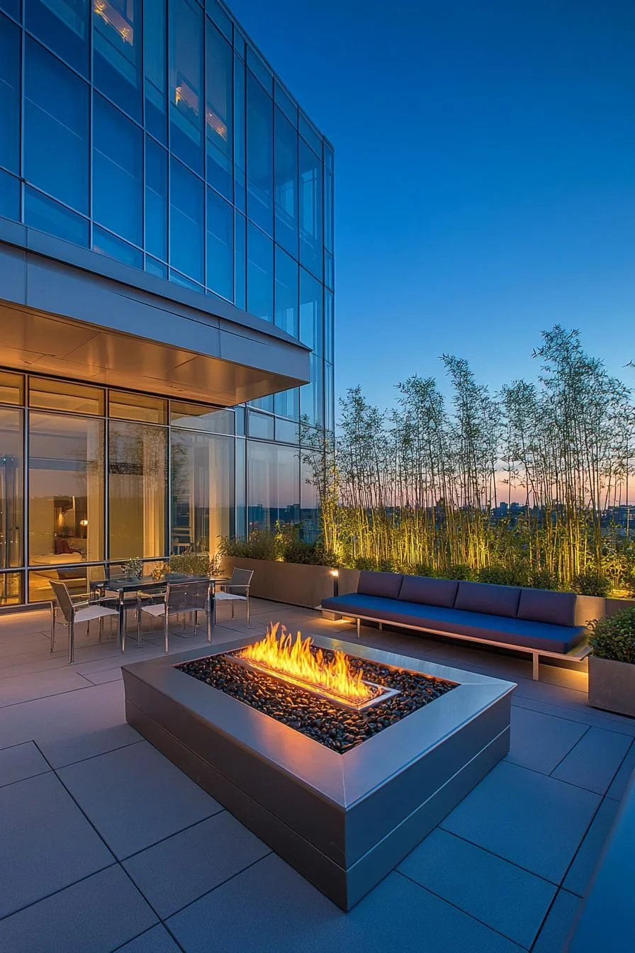 Fiery Sunset Rooftop Retreat