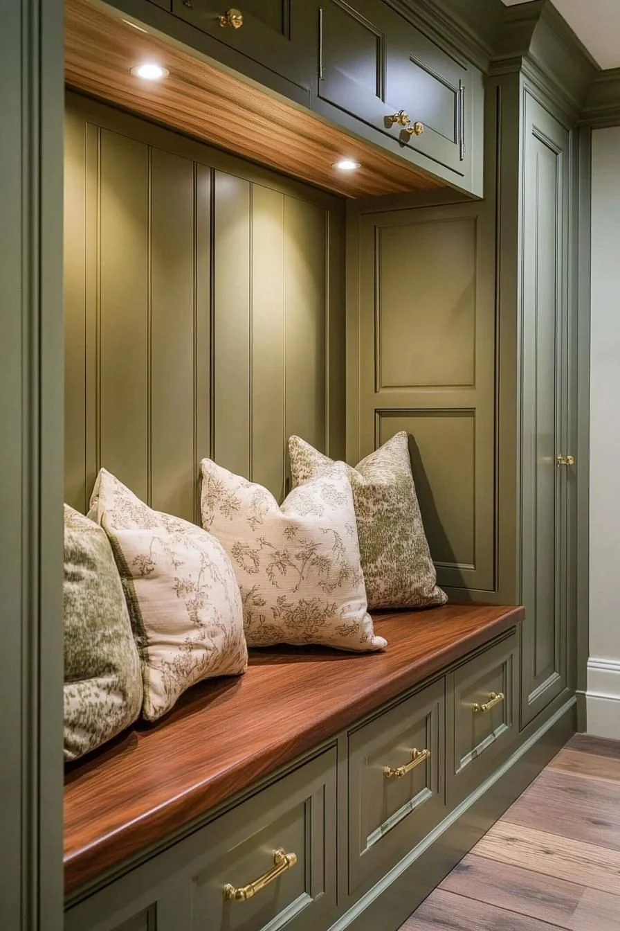 Soft Olive Pillow Nook