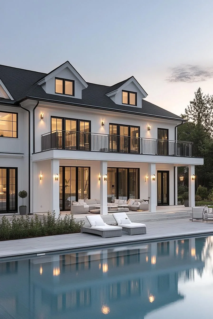 Stunning Modern Mansion With A Poolside Paradise