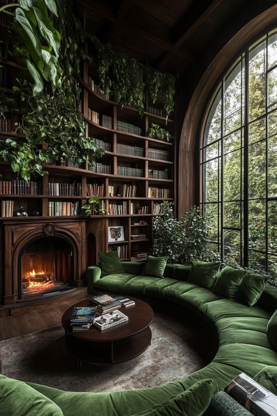 An Emerald-Toned Ember Hideaway