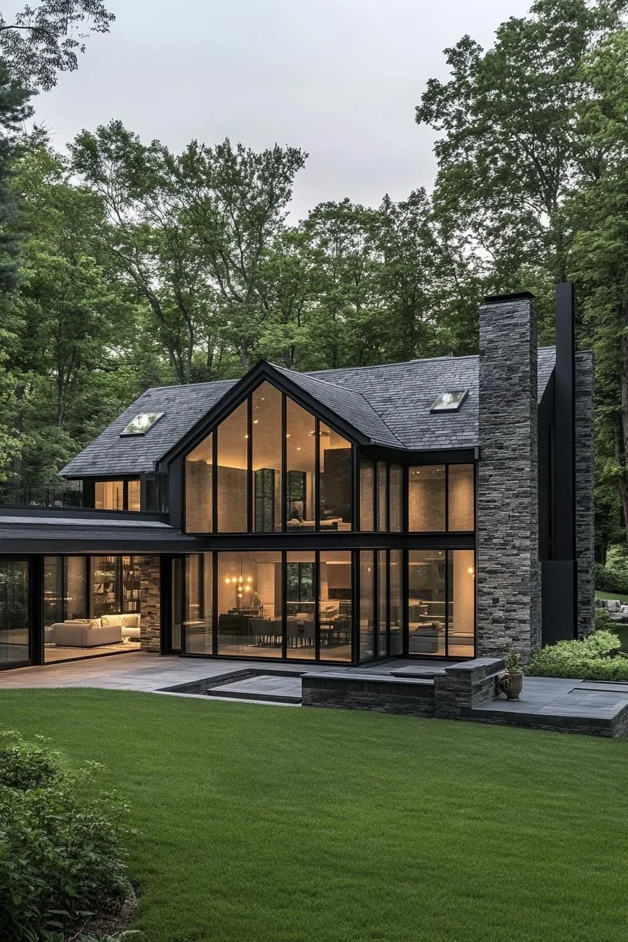 Glass-Walled Suburban Retreat