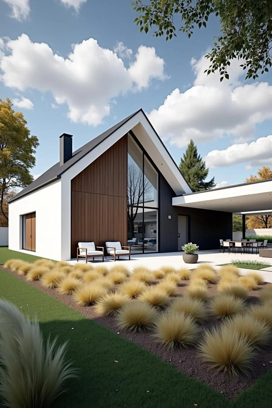 Geometric Home Design Set High Above