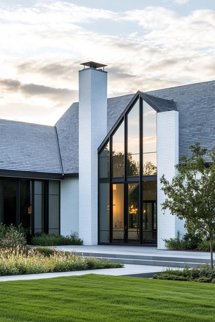 Whitewashed Brick With Contemporary Steel Elements - photo 3