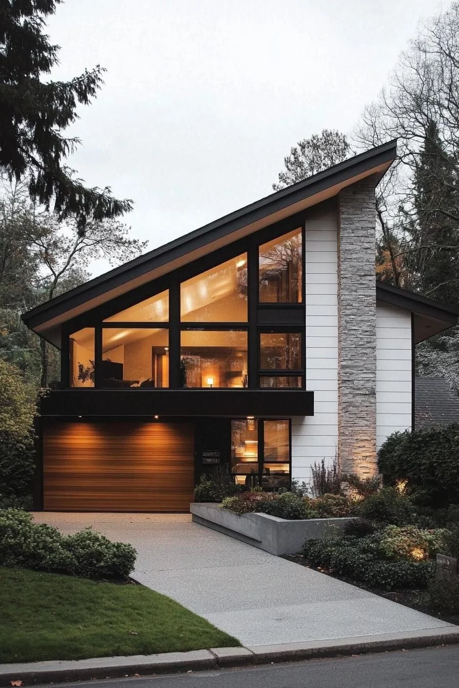 A Forest Home Built on Sloped Lines