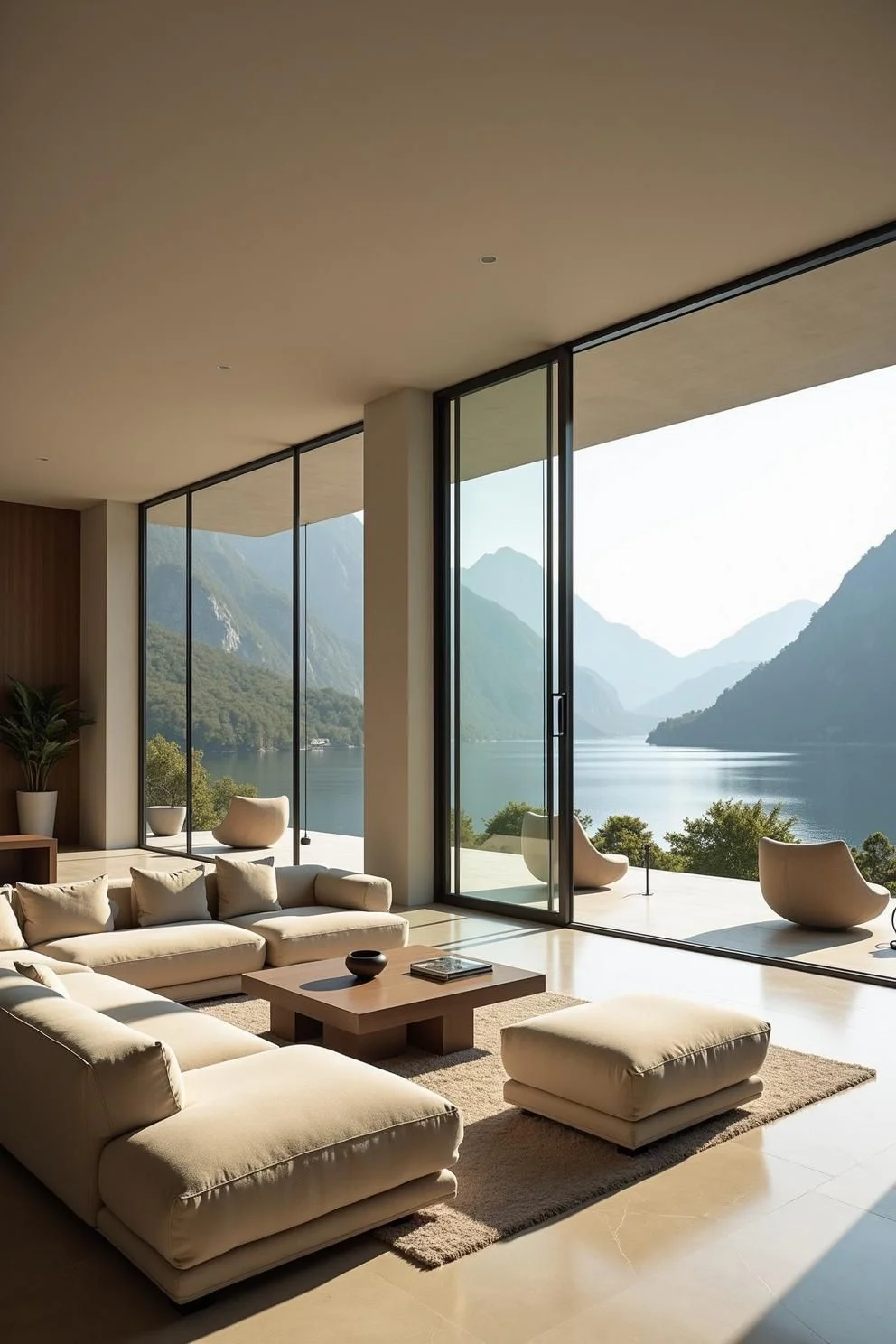 Comfortable Lakeview Living Space