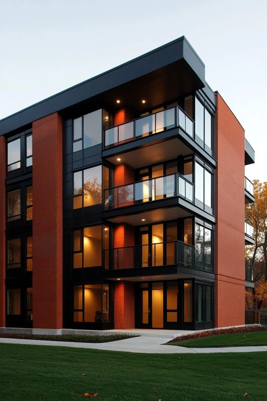 Brick and Glass in Stylish Harmony