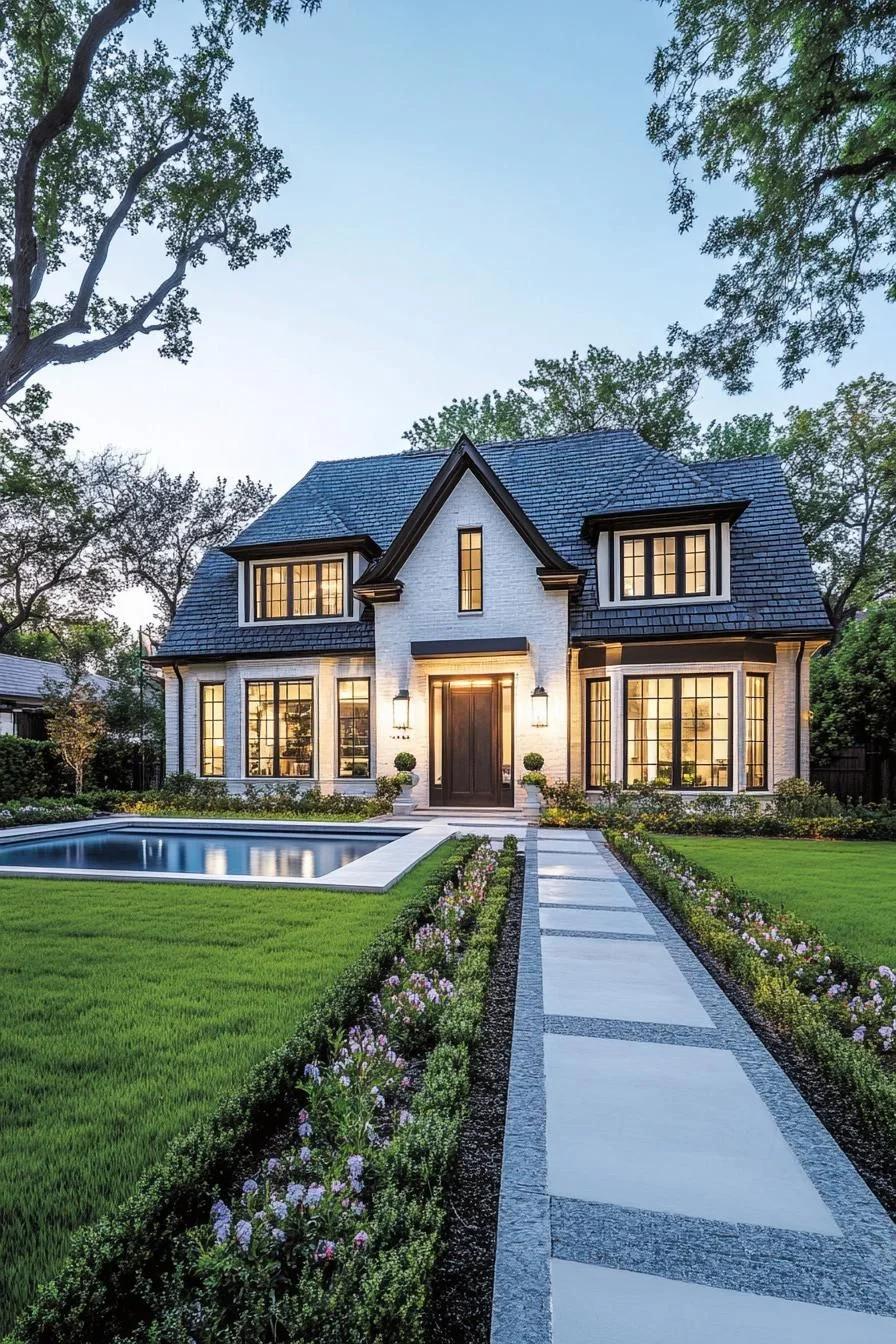 A Bright Home with a Classic Facade