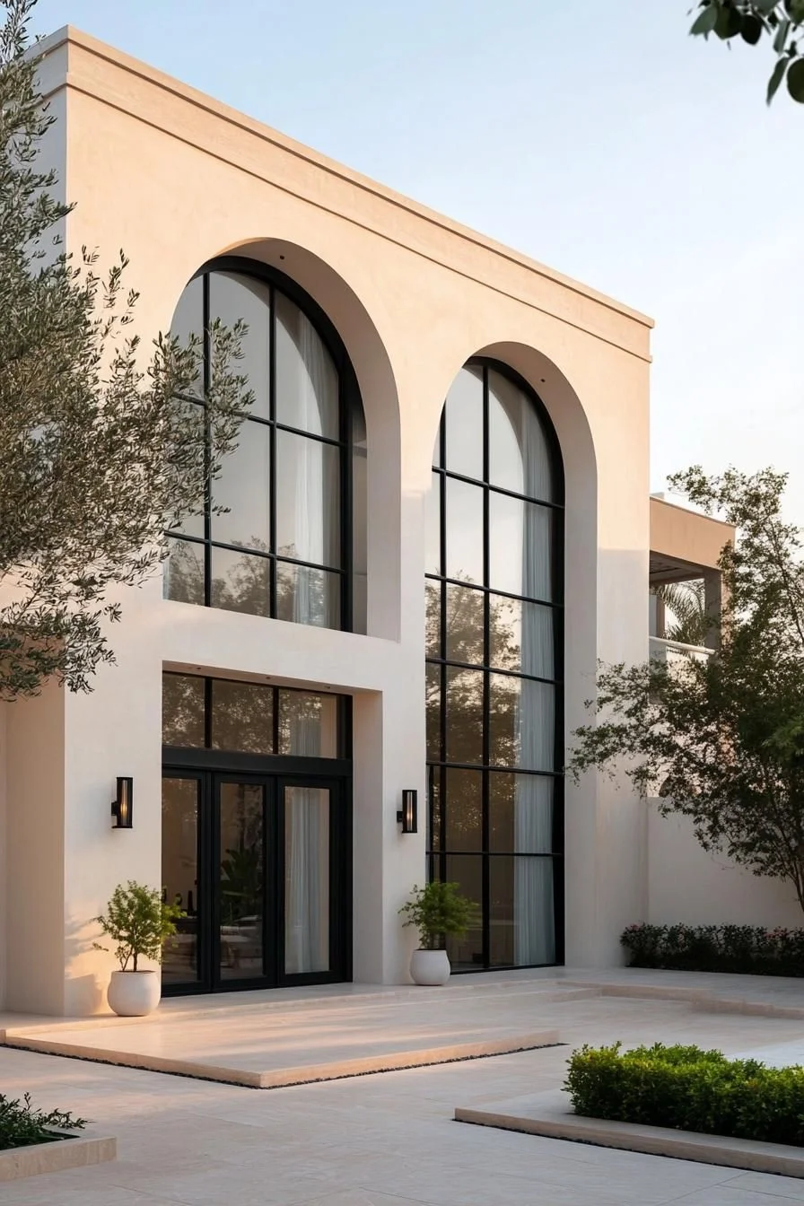 Modern Archways Among Olive Trees