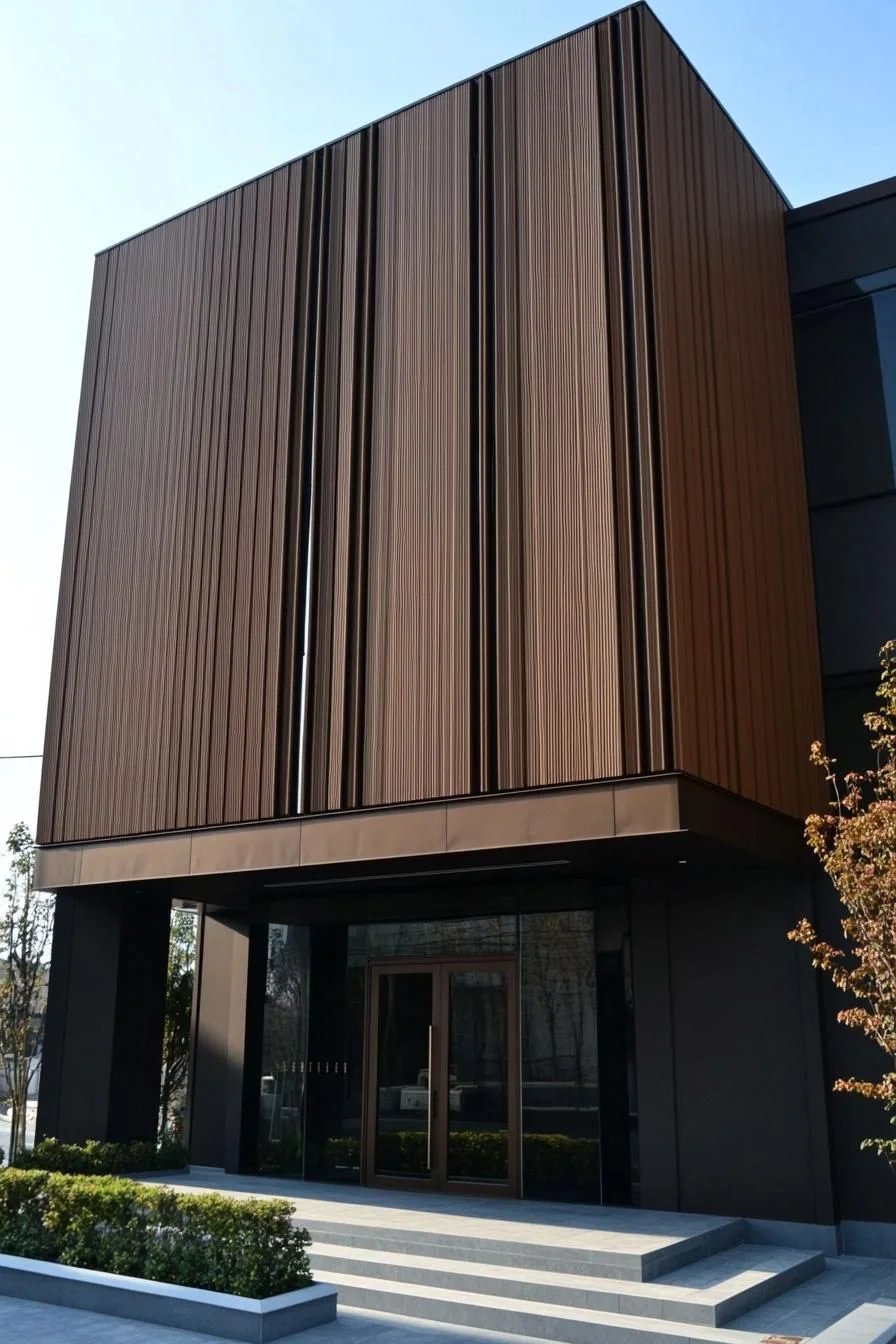 Linear Bronze Cladding Facade