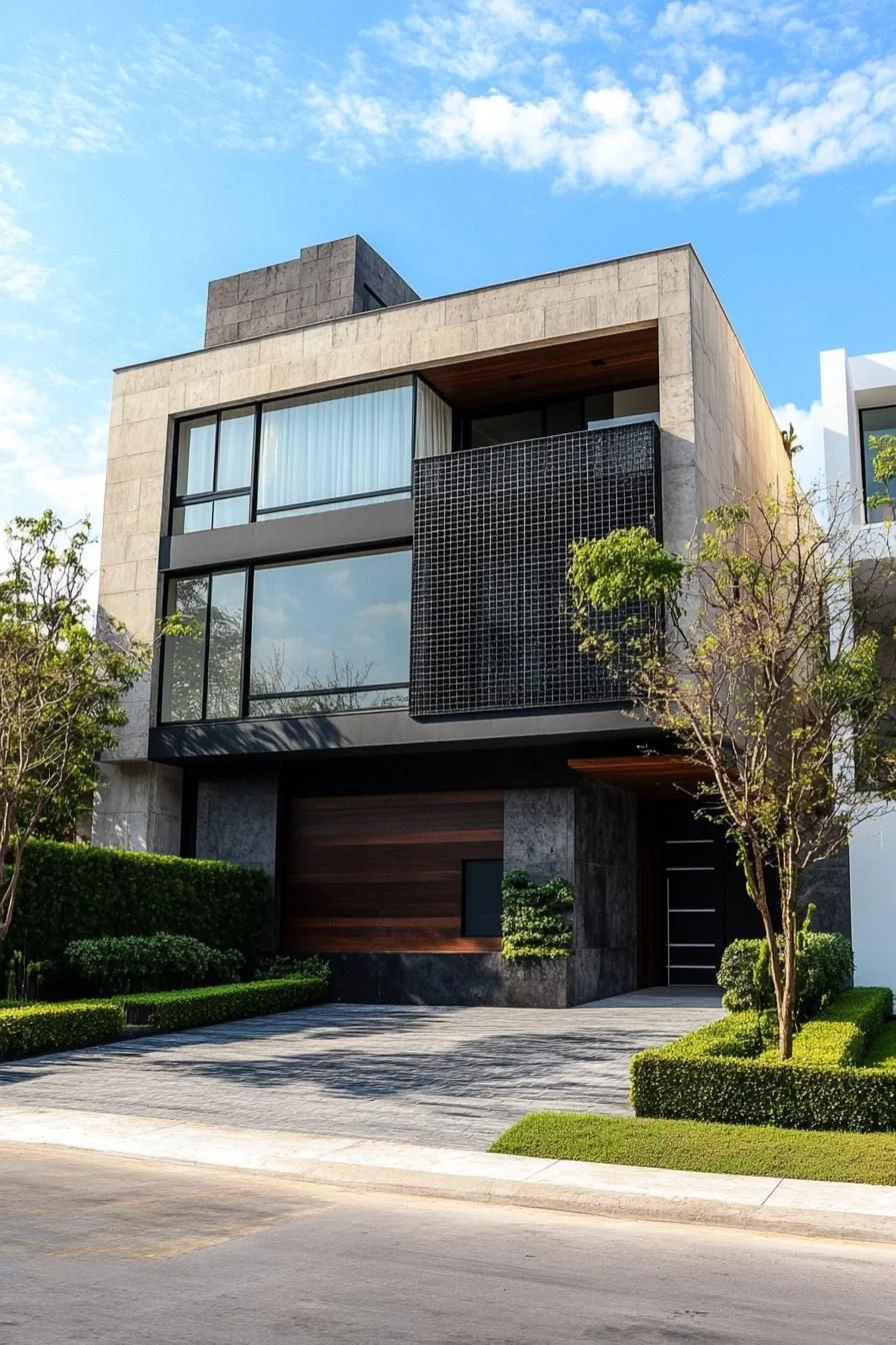 Cube-Shaped Concrete House Under Open Sky