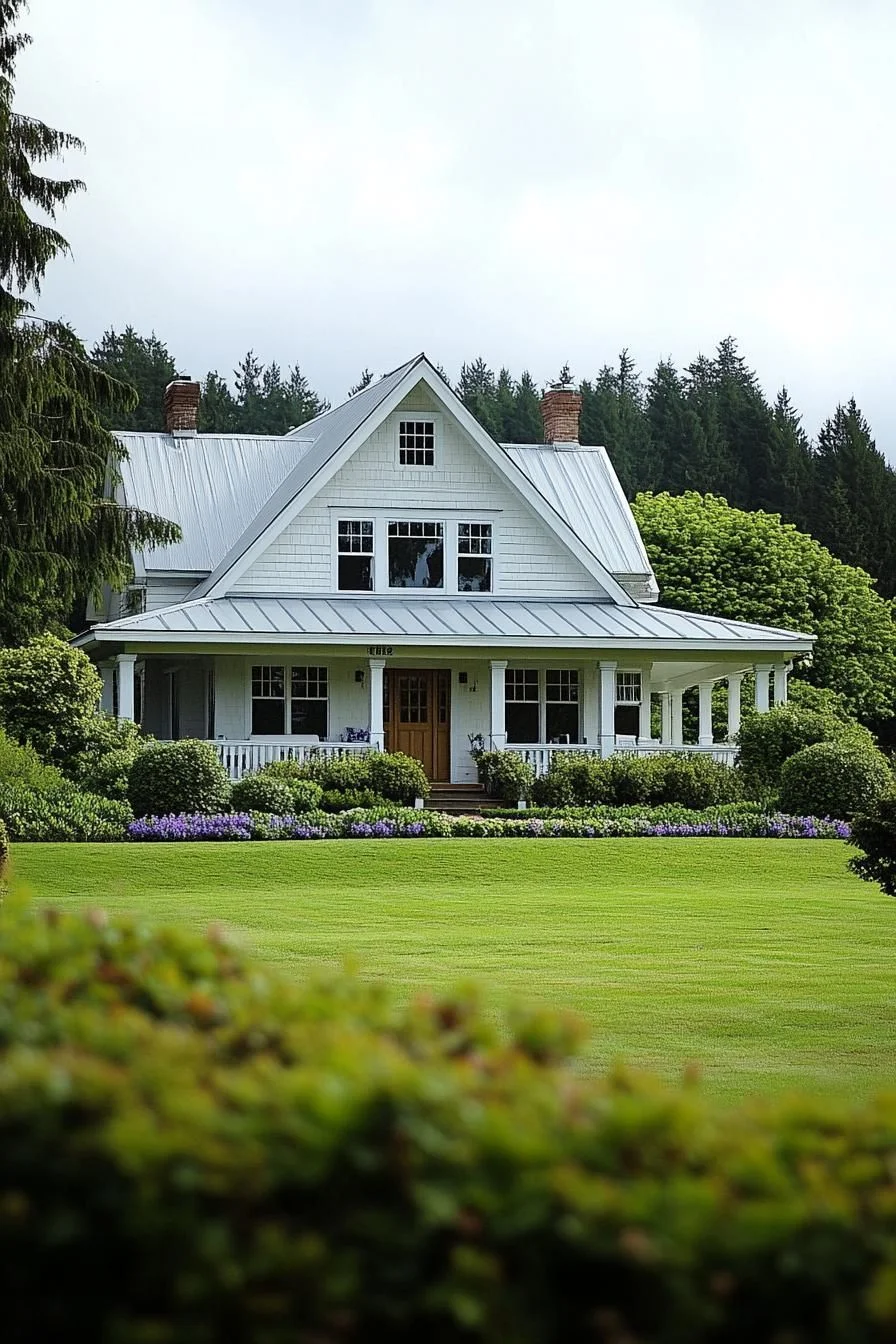 A Green Retreat with a Classic Gabled Roof