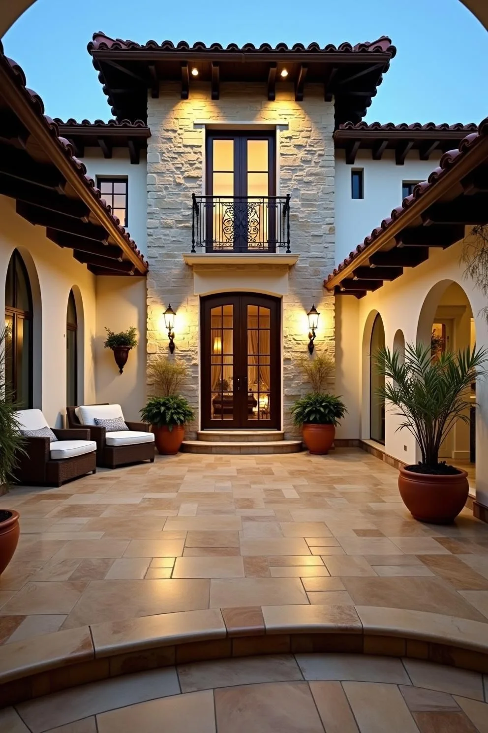 Golden-Hour Glow at a Tuscan Villa