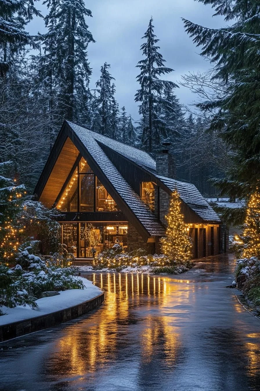 A Cozy Cabin Tucked in a Winter Wonderland