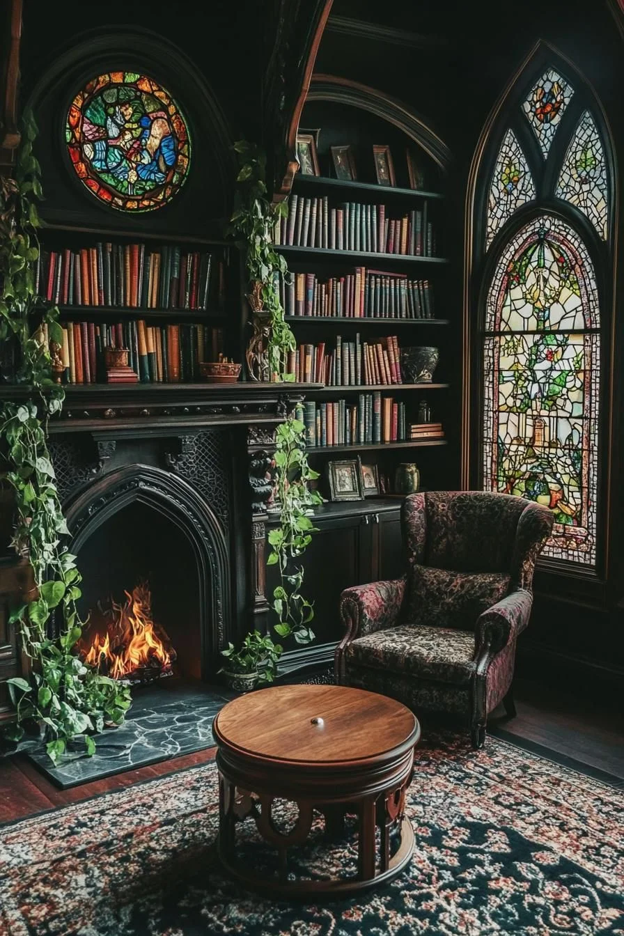 A Rustic Reading Retreat by the Embers