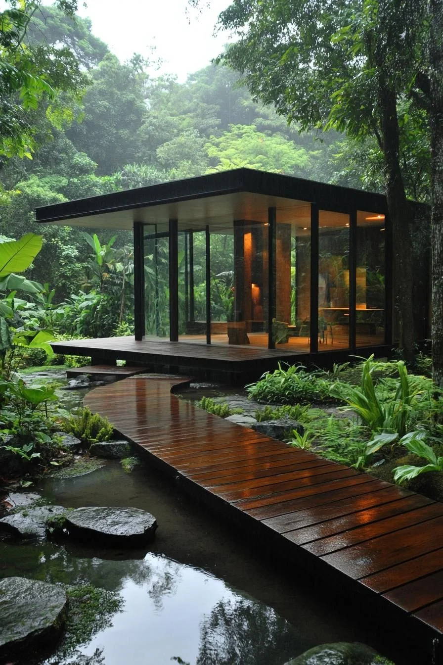 A Glass Retreat for Jungle Zen