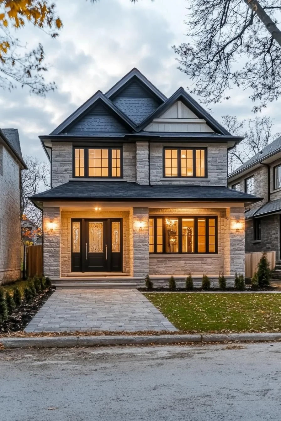 Crisp Stone Splendor in Suburbia