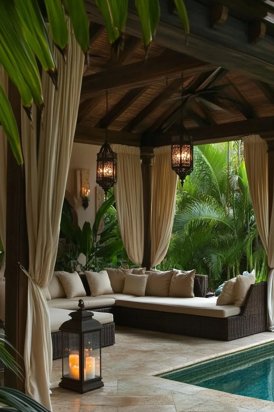 Tropical Zen Den: A Lush Poolside Haven