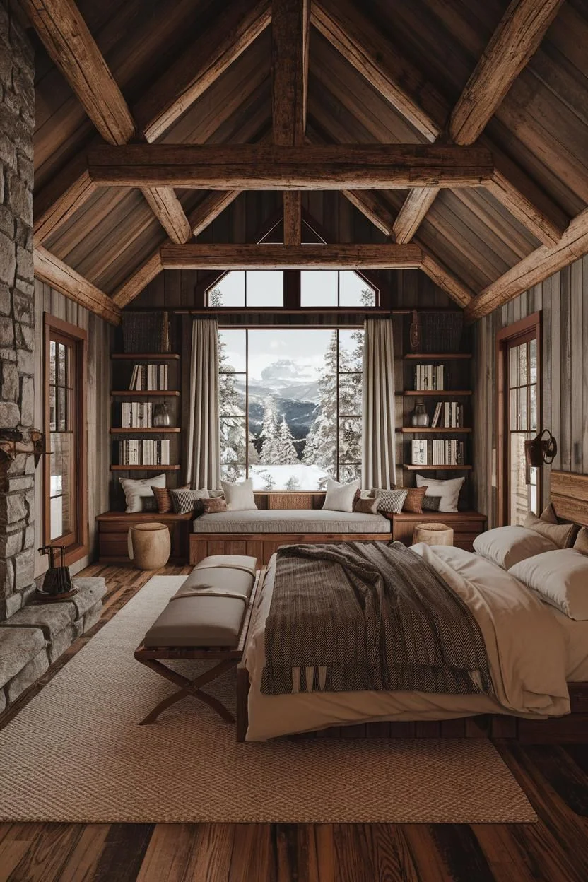 A Snug Log Loft for Snowy Nights