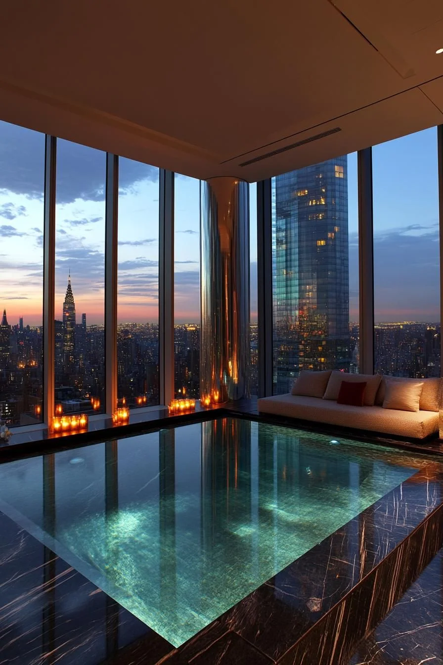 A Nighttime Infinity Pool Fantasy