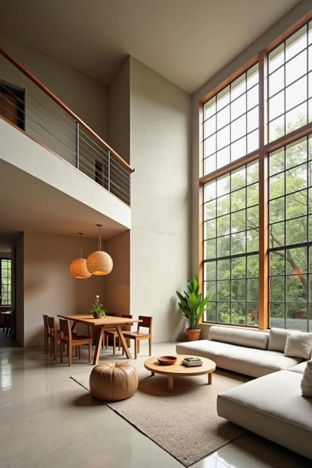 Sunny Loft With Natural Accents