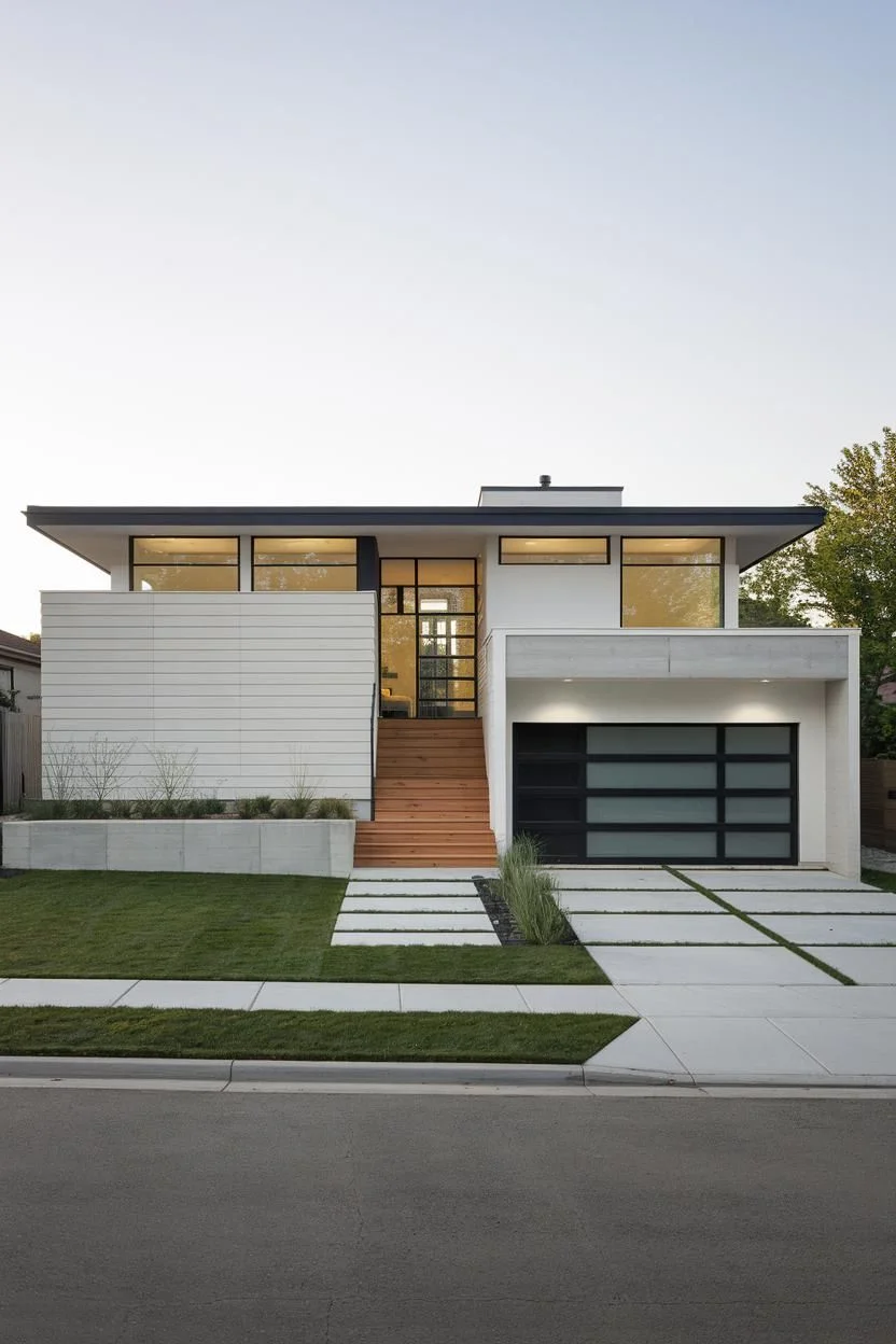 Garage House With Stairway Access