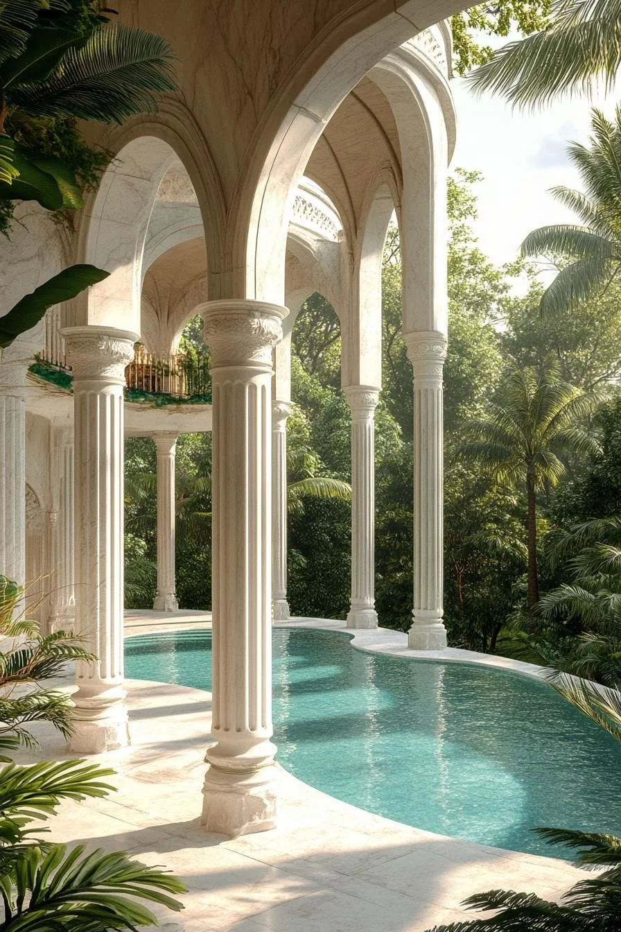 Grand Paradise Lined With Pillars