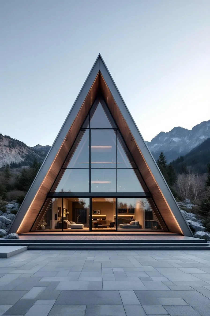 Mountain Apex Abode: A Triangular Dreamscape
