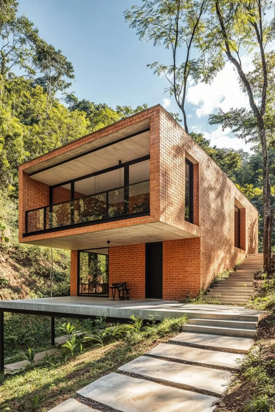 Brick Slope House Highlight