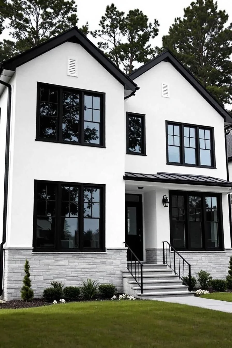 1) Why Black Trim Works So Well on White Homes