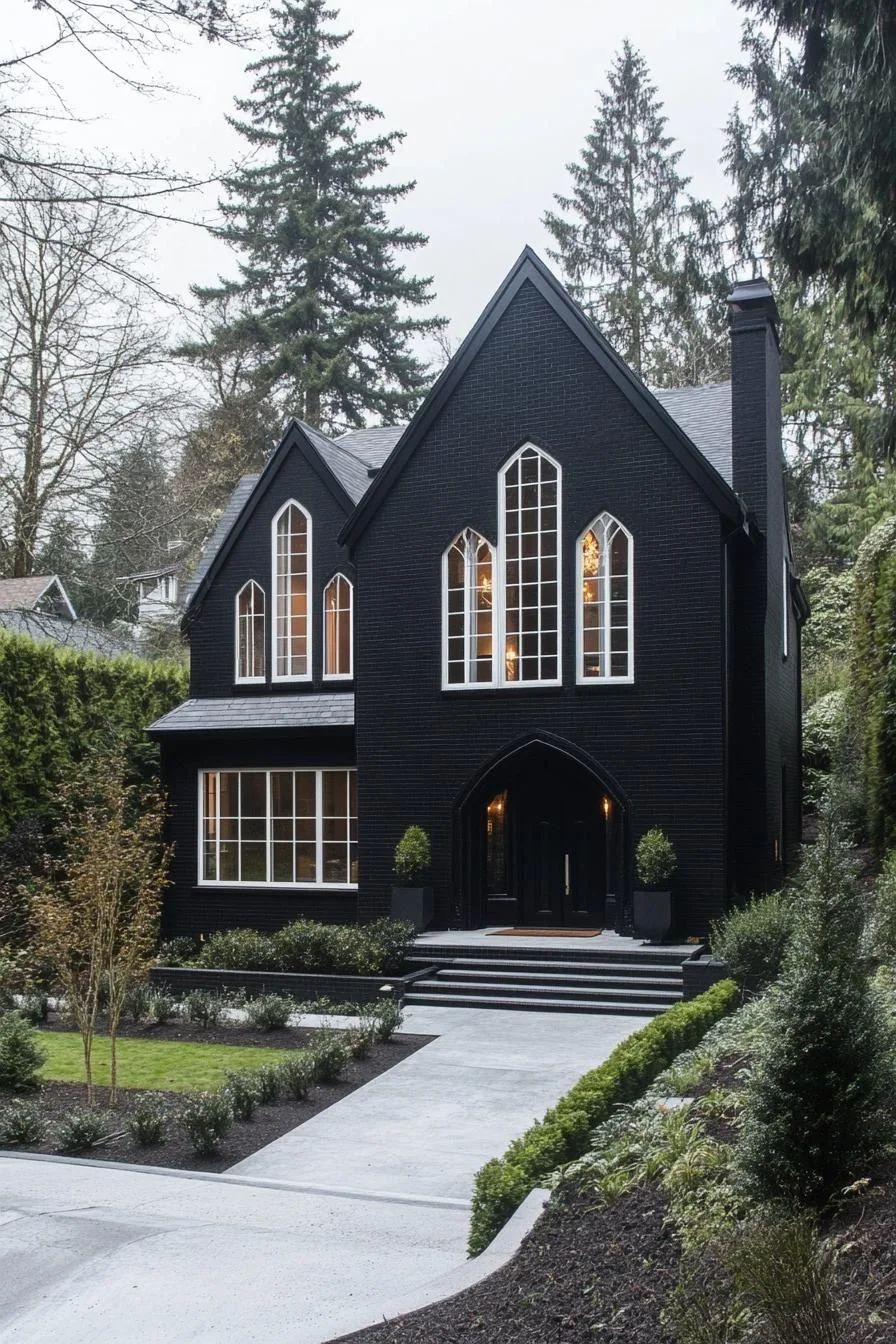 A Cozy Gothic Home With Midnight Tones