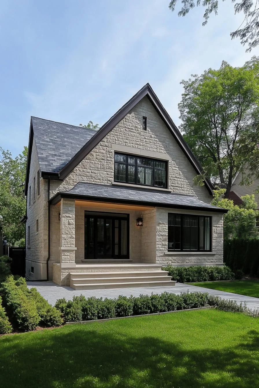 A Suburban Gathering of Gable Rooflines
