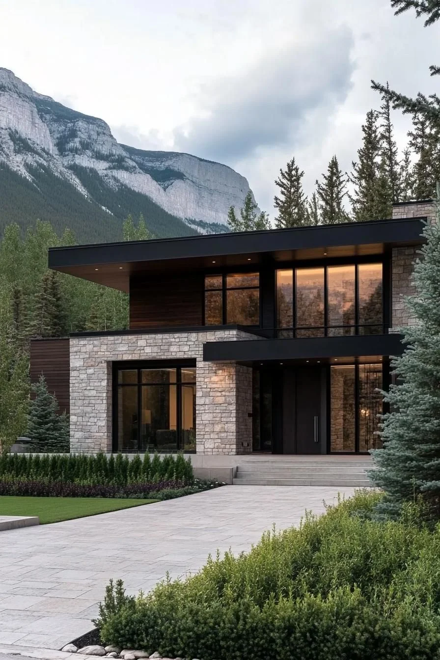 A Stone-Clad Mountain Bungalow