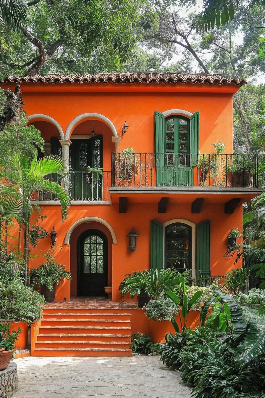An Orange-Hued Villa With Fiesta Style